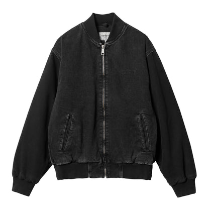 Carhartt WIP Paxon Bomber - Black/Black Stone Washed