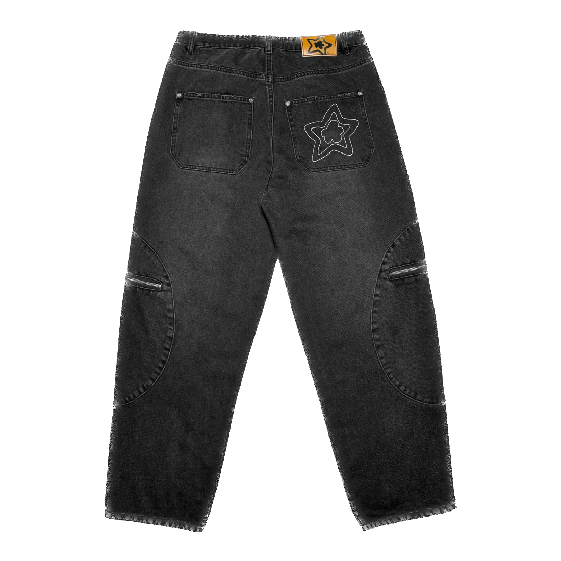 Star Team Circle Cargo Jeans - Black