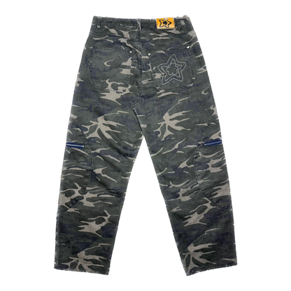 Star Team Circle Cargo Jeans - Camo