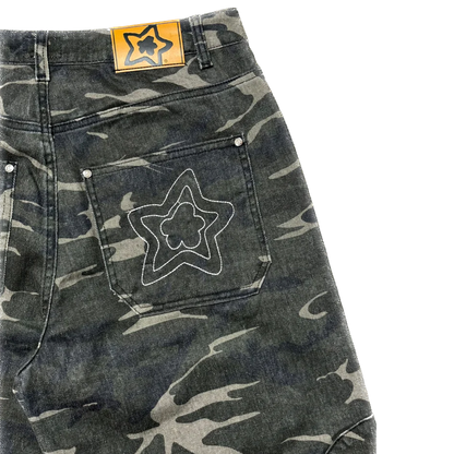 Star Team Circle Cargo Jeans - Camo