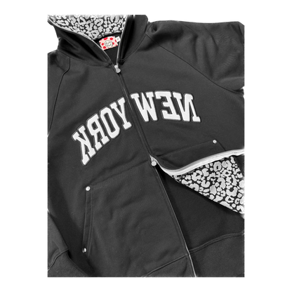 Star Team New York Full Zip Hoodie - Black