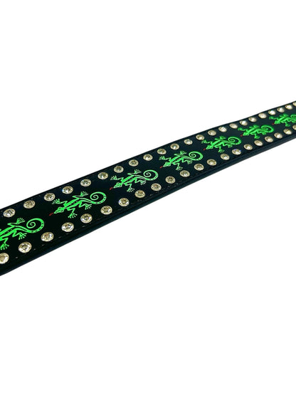 Loosey Gecko Rhinstone Belt - Block