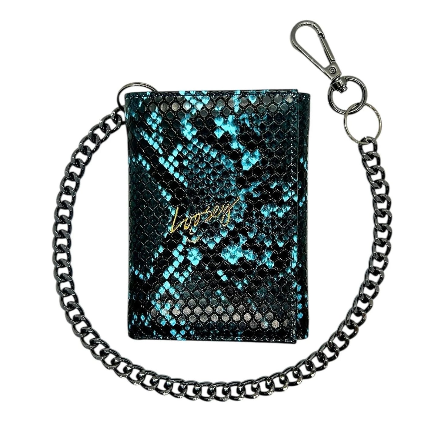 Loosey Snake Skin Chain Gang Wallet - Blue