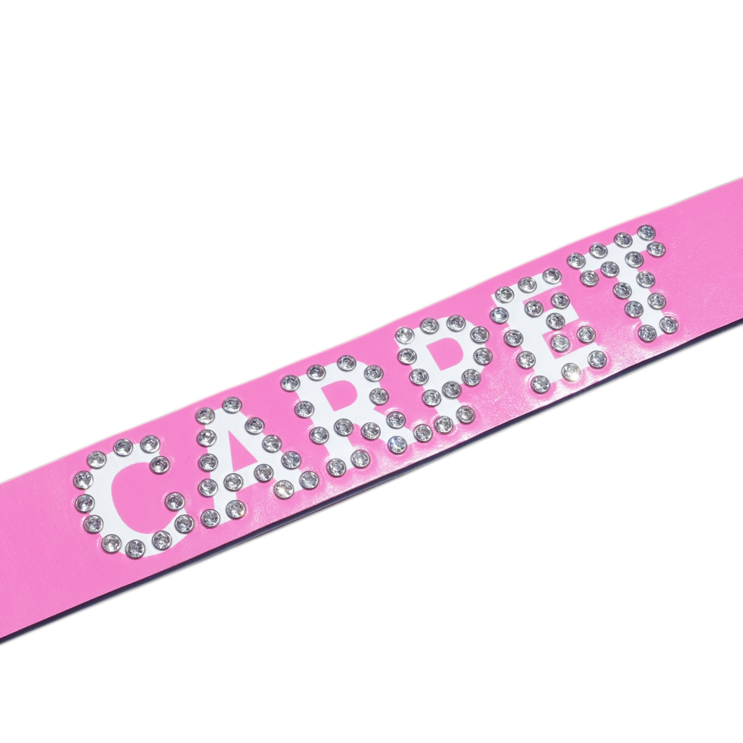 Carpet Company Rhinestone Leather Belt - Hot Pink