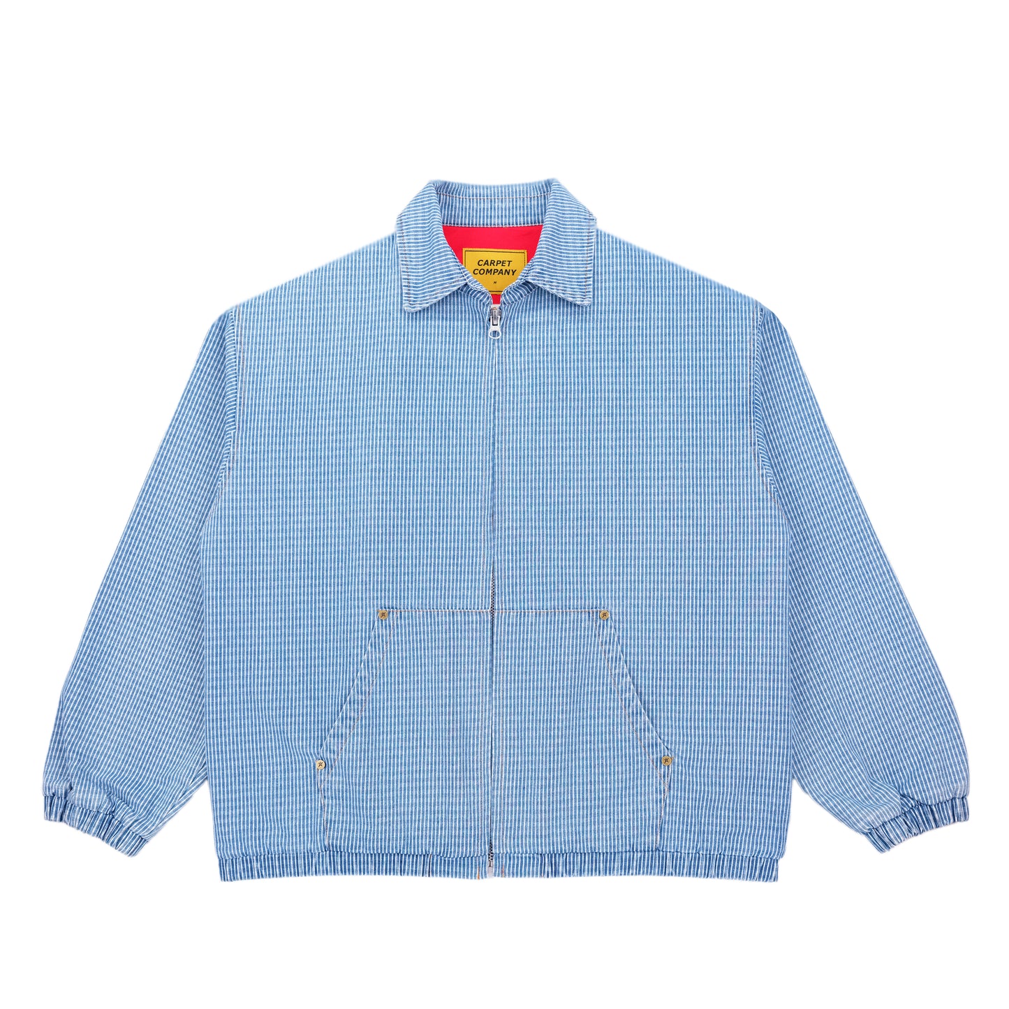 Carpet Company Pinstripe Denim Work Jacket - Light Denim