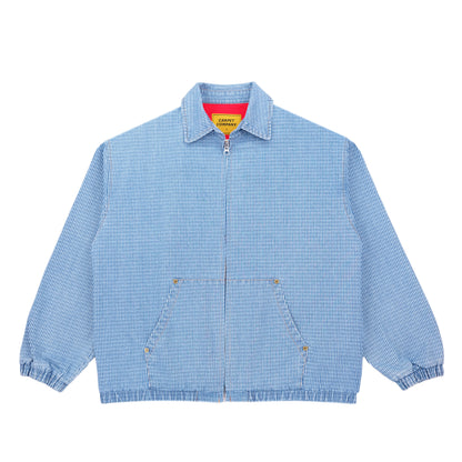 Carpet Company Pinstripe Denim Work Jacket - Light Denim