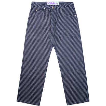 Carpet Company Selvedge Pinstripe Flag Jeans - Raw Indigo Denim