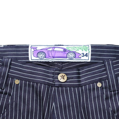 Carpet Company Selvedge Pinstripe Flag Jeans - Raw Indigo Denim