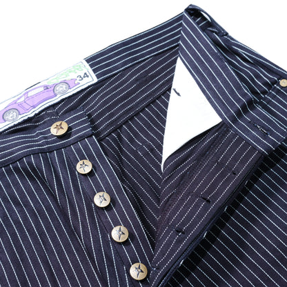Carpet Company Selvedge Pinstripe Flag Jeans - Raw Indigo Denim