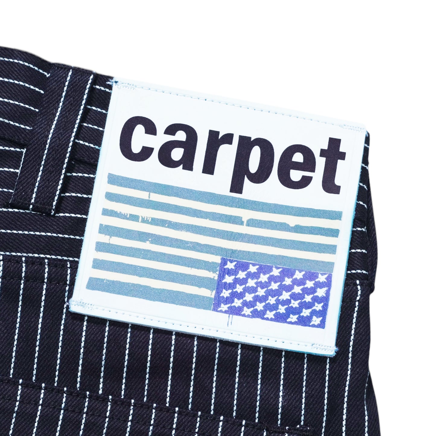 Carpet Company Selvedge Pinstripe Flag Jeans - Raw Indigo Denim