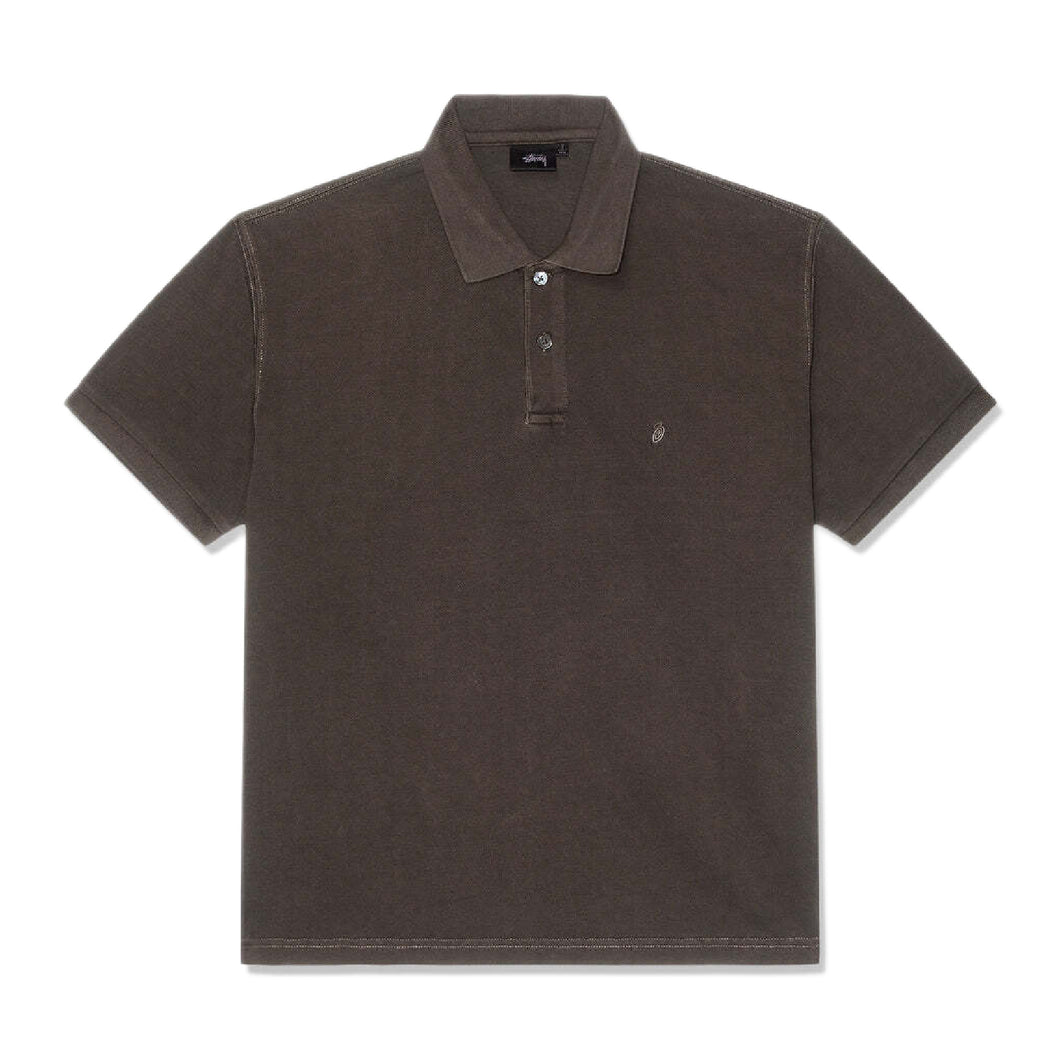 Stussy Pique Pigment Dyed Polo - Brown