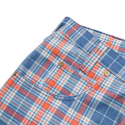 Carpet Company C-Star Plaid Jeans - Baby Blue