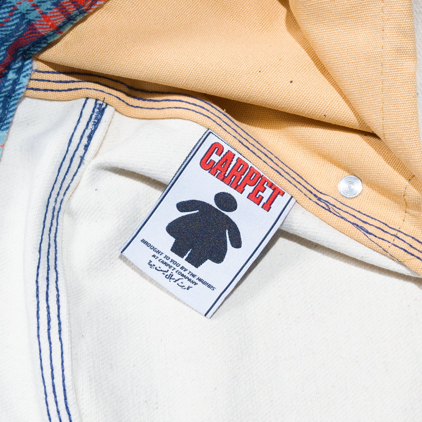 Carpet Company C-Star Plaid Jeans - Baby Blue