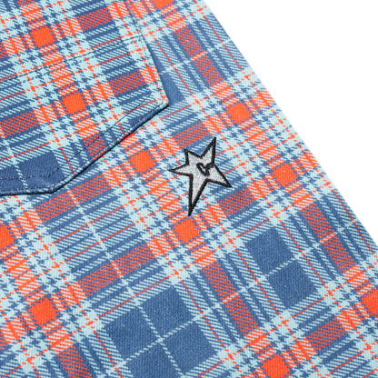 Carpet Company C-Star Plaid Jeans - Baby Blue