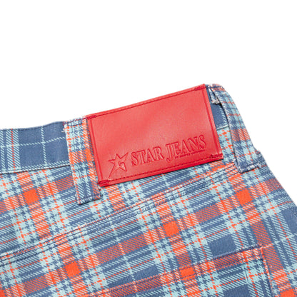 Carpet Company C-Star Plaid Jeans - Baby Blue