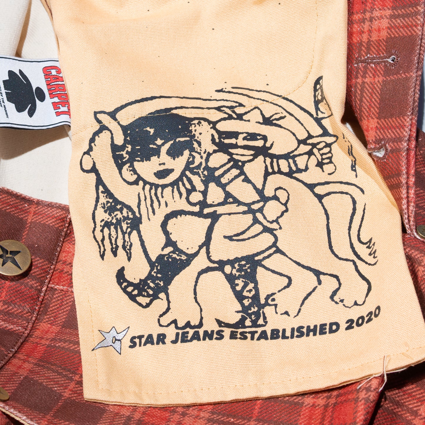 Carpet Company C-Star Plaid Jeans - Brown