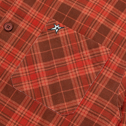 Carpet Company Plaid Denim Button-Up - Light Brown