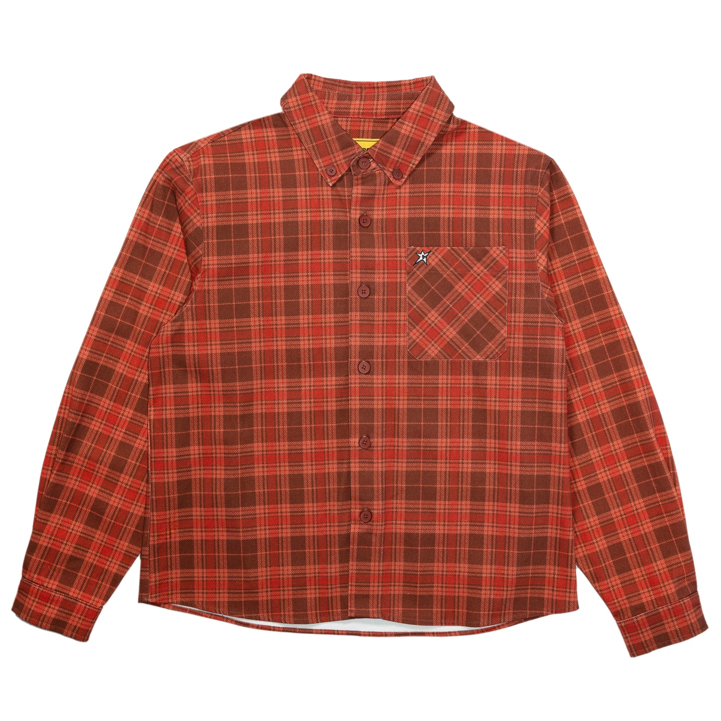 Carpet Company Plaid Denim Button-Up - Light Brown