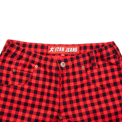Carpet Company C-Star Plaid Shorts - Red