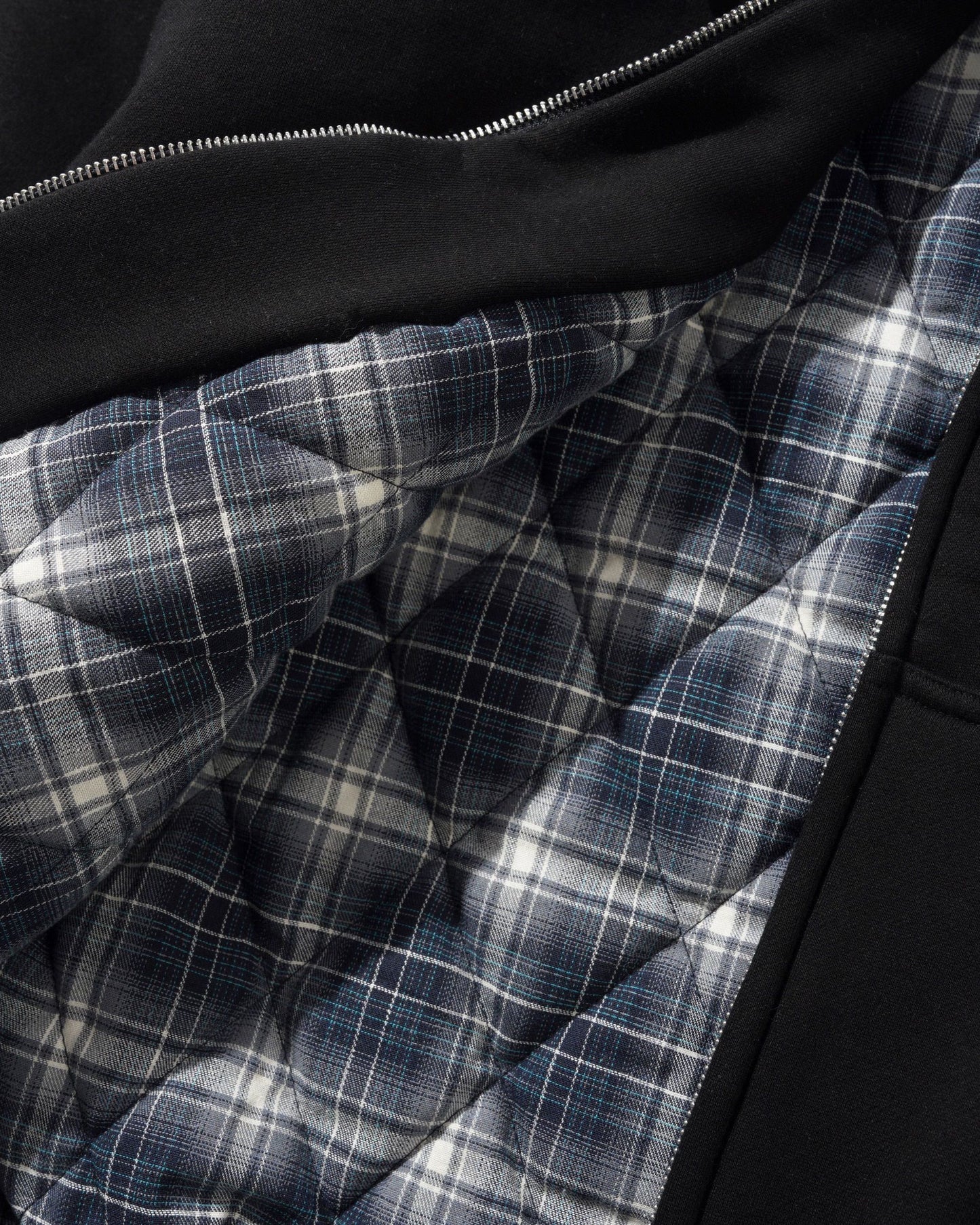 Butter Goods Plaid Lined Zip Hoodie - Black