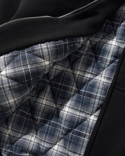 Butter Goods Plaid Lined Zip Hoodie - Black