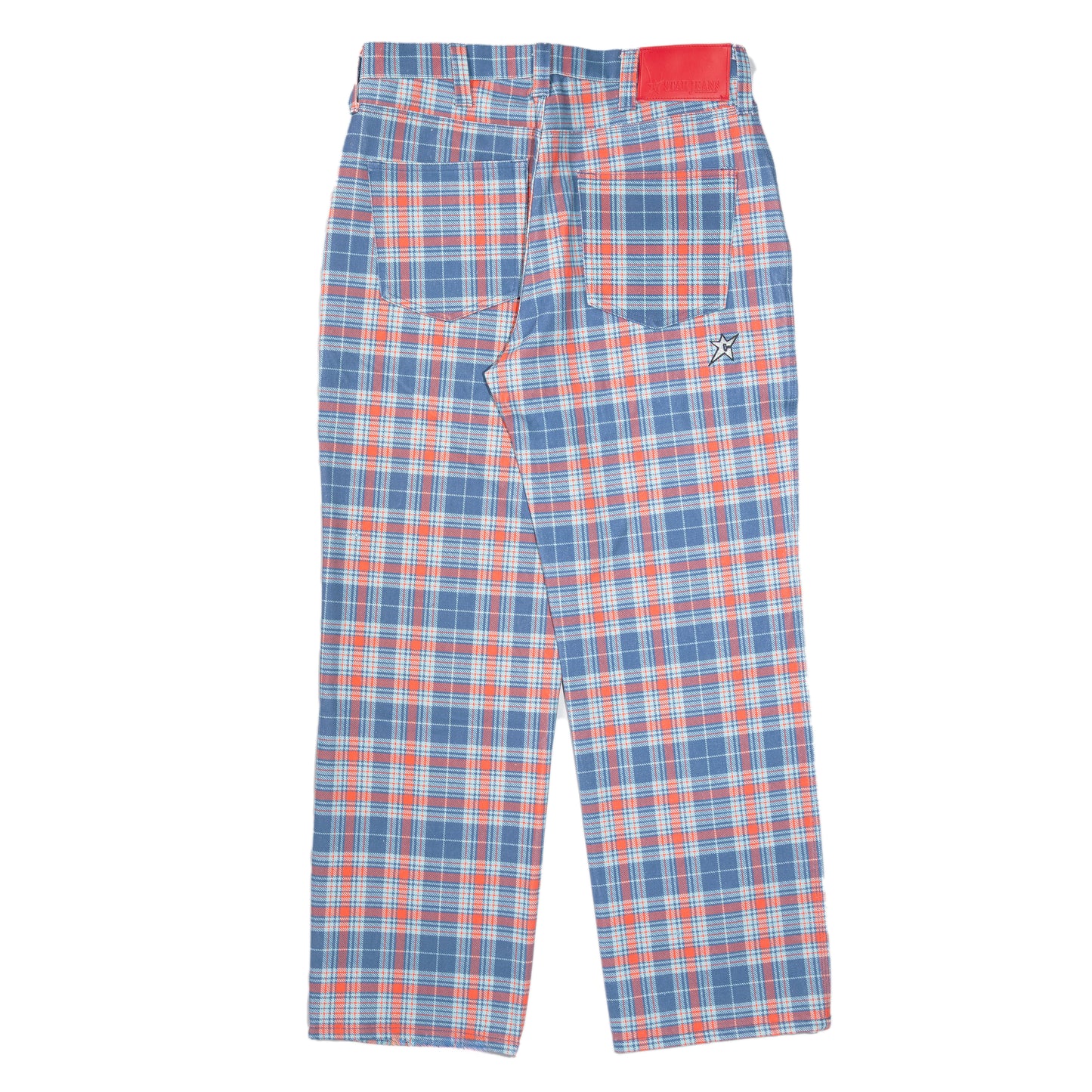 Carpet Company C-Star Plaid Jeans - Baby Blue