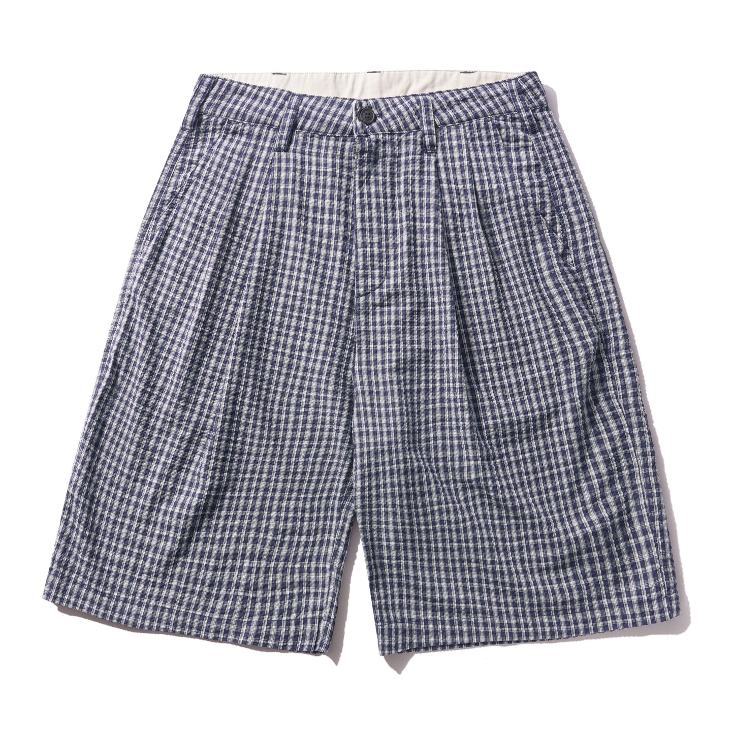 Butter Goods Pleated Shorts - Navy Plaid