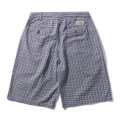 Butter Goods Pleated Shorts - Navy Plaid