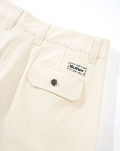 Butter Goods Pleated Trousers - Bone