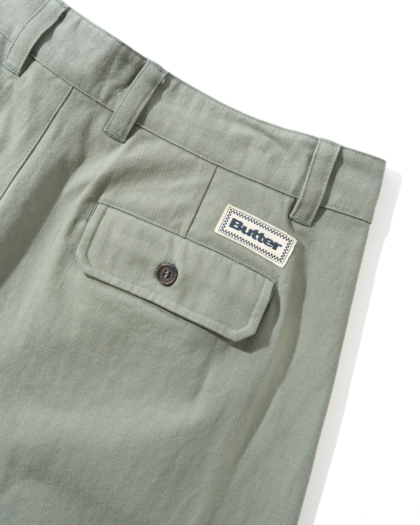 Butter Goods Pleated Trousers - Moss