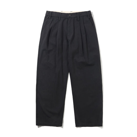 Butter Goods Pleated Trousers - Washed Black
