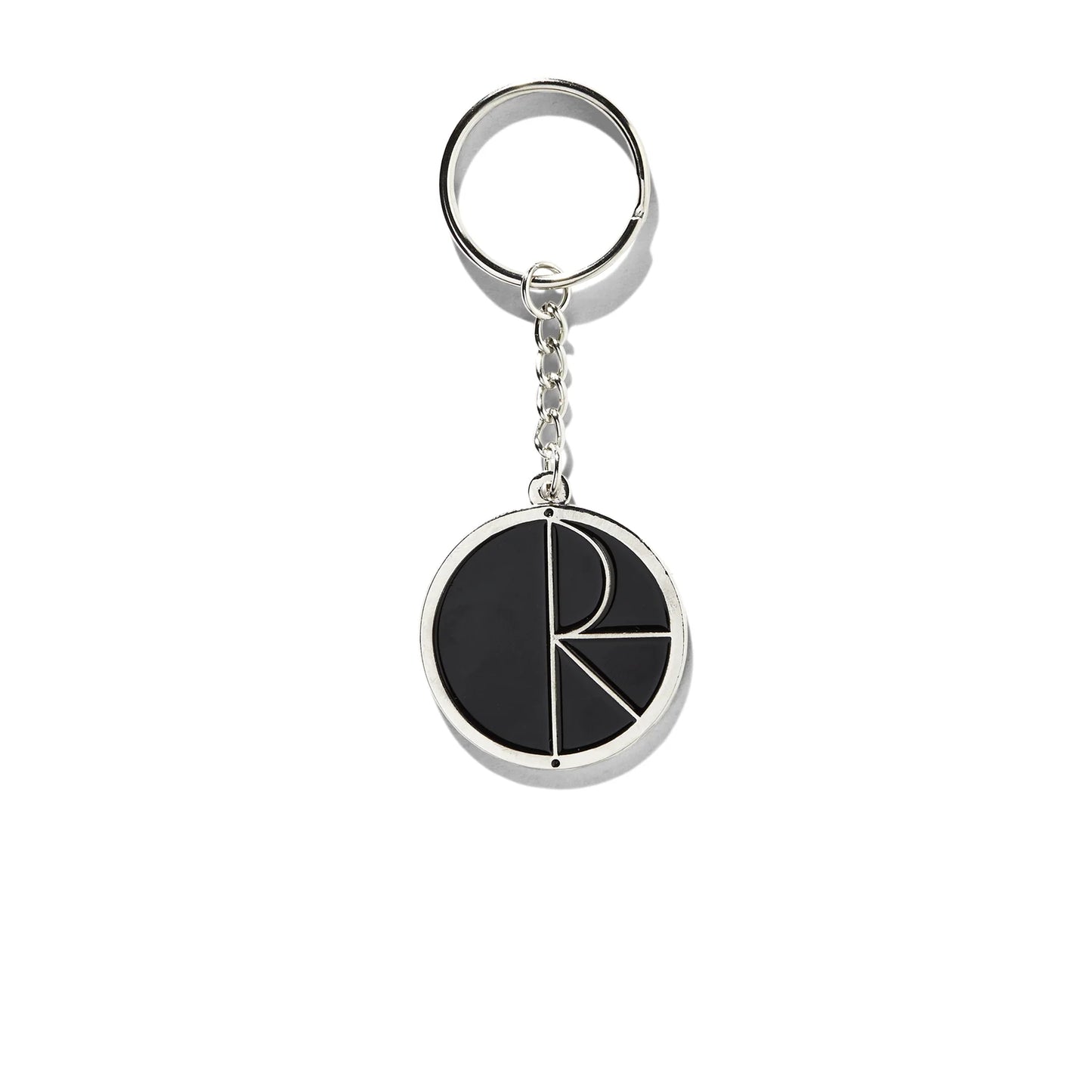 Polar Fill Logo Keychain - Silver/Black