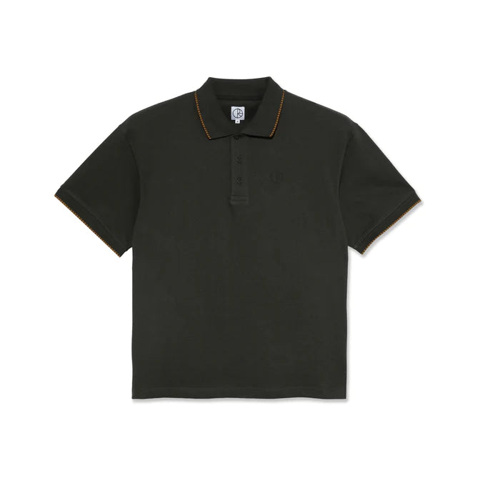 Polar Checkered Surf Polo Shirt - Dirty Black