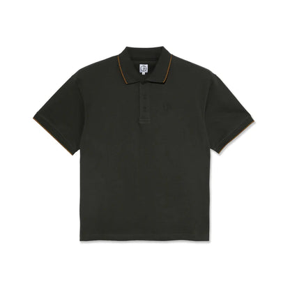 Polar Checkered Surf Polo Shirt - Dirty Black