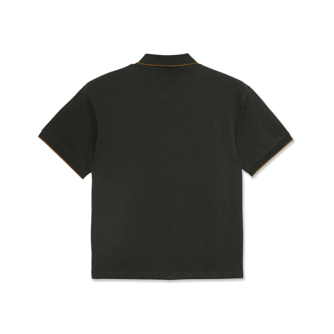 Polar Checkered Surf Polo Shirt - Dirty Black