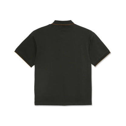 Polar Checkered Surf Polo Shirt - Dirty Black