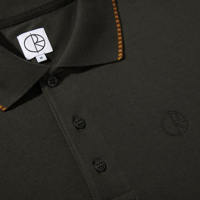 Polar Checkered Surf Polo Shirt - Dirty Black