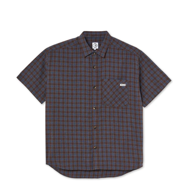 Polar Mitchell Poplin Shirt - Brown/Blue