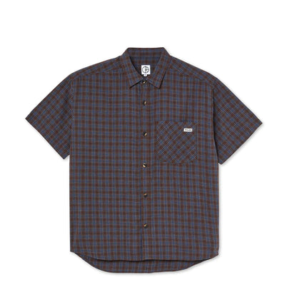 Polar Mitchell Poplin Shirt - Brown/Blue