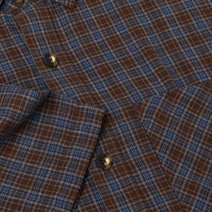Polar Mitchell Poplin Shirt - Brown/Blue
