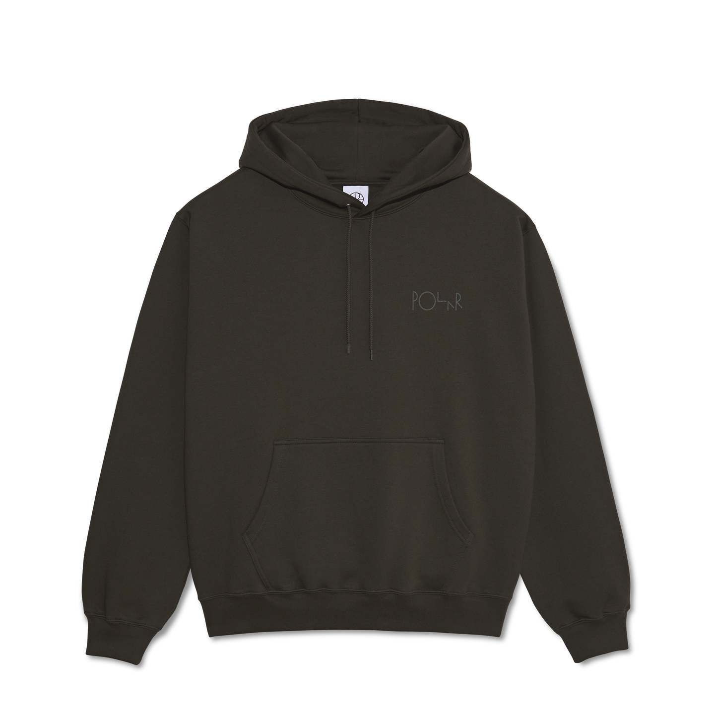 Polar Dave Hoodie Stroke Logo - Dirty Black