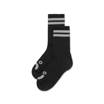 Polar Happy Sad Socks - Black/Heather Grey