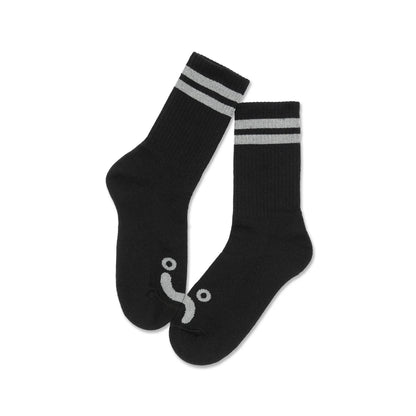 Polar Happy Sad Socks - Black/Heather Grey