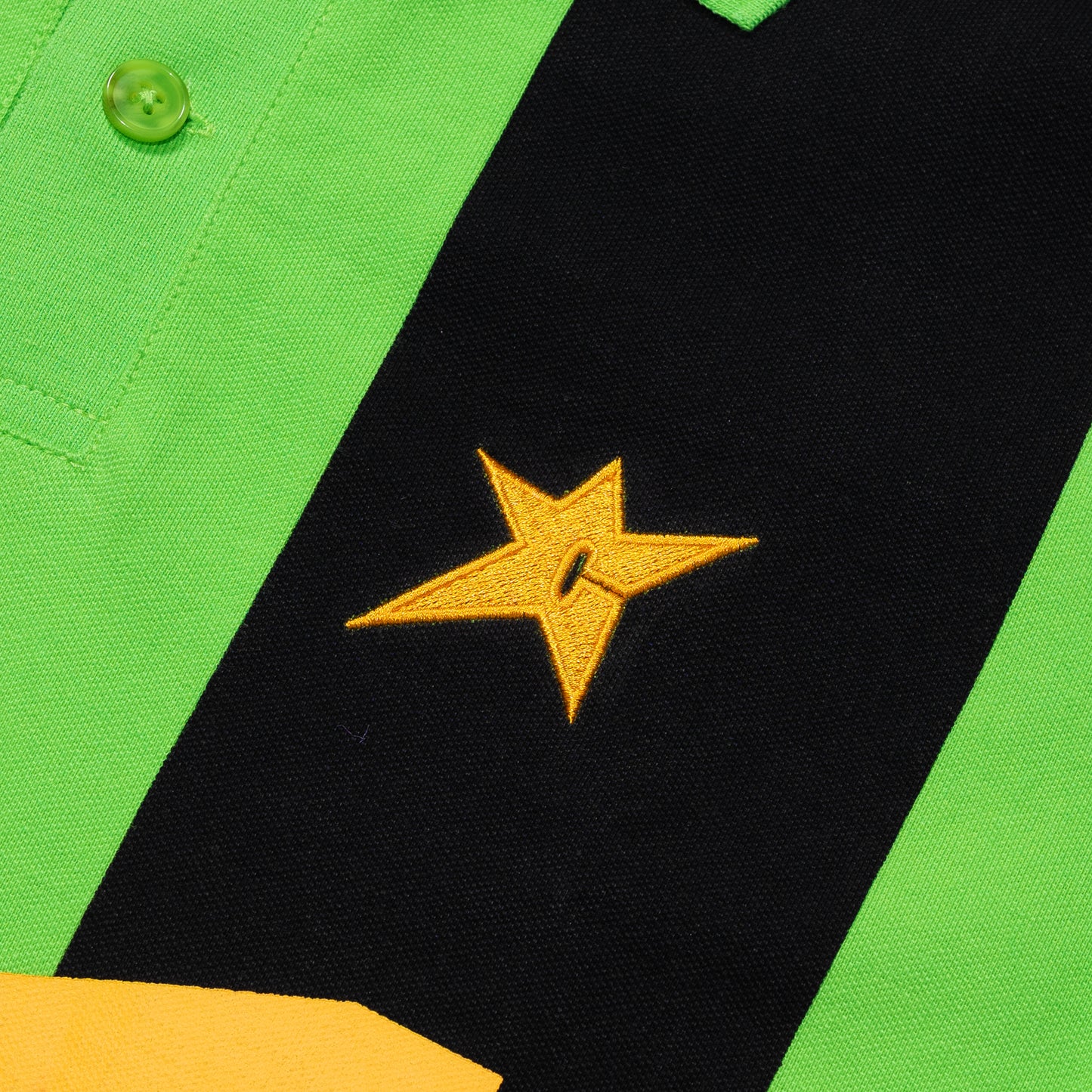 Carpet Company Polo Jersey - Green Stripe
