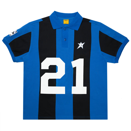Carpet Company Polo Jersey - Blue Stripe