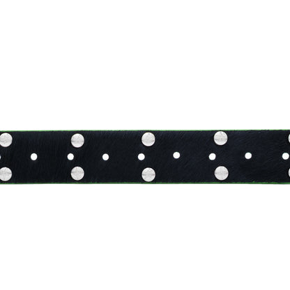 Carpet Company Pony Hair Studded Belt - Black