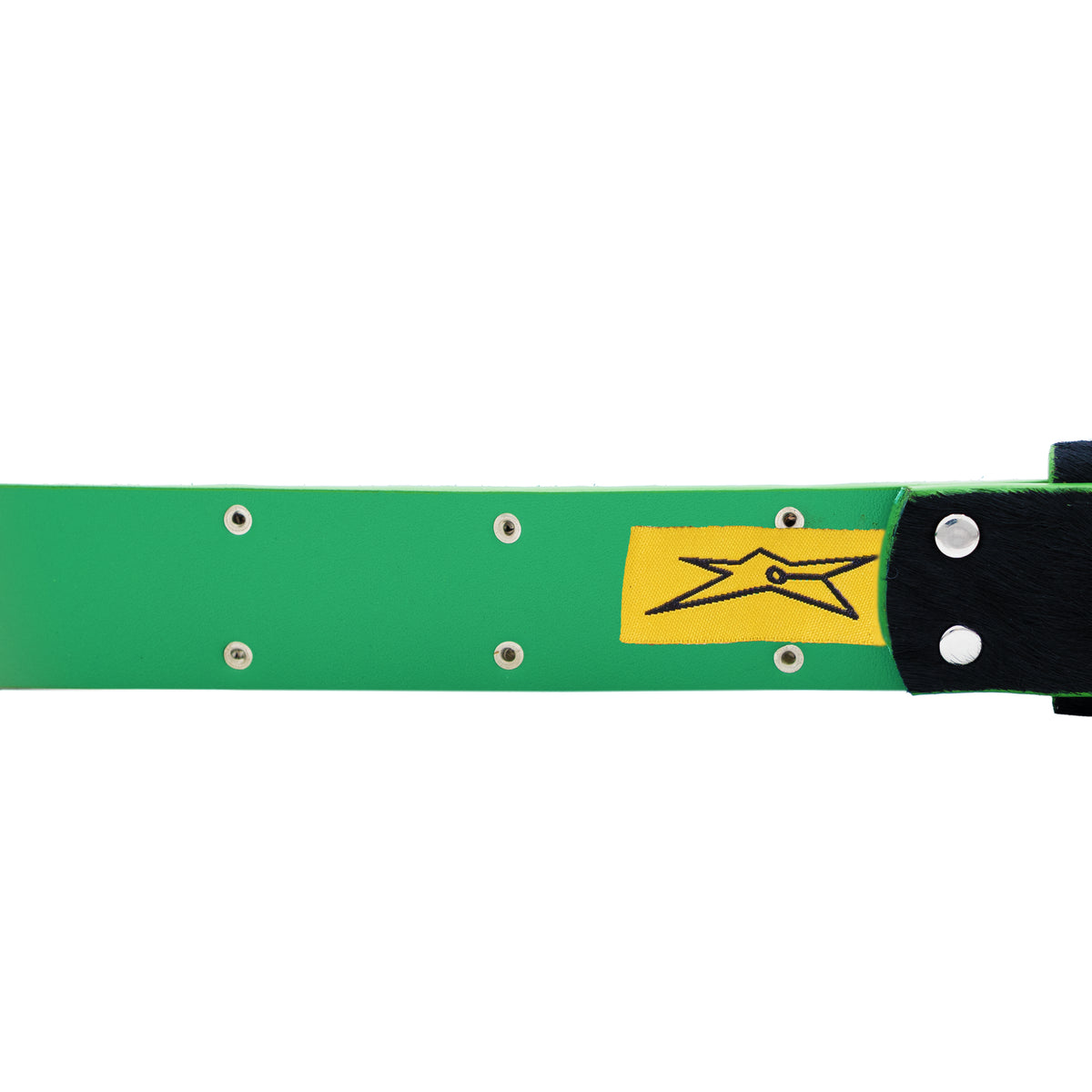 Carpet Company Pony Hair Studded Belt - Black