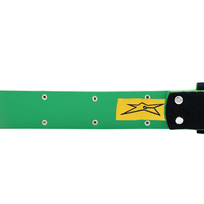Carpet Company Pony Hair Studded Belt - Black