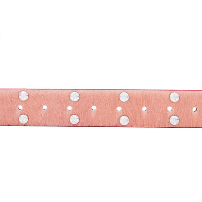 Carpet Company Pony Hair Studded Belt - Pink