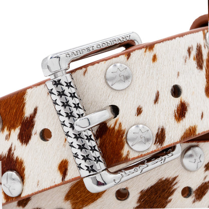 Carpet Company Pony Hair Studded Belt - Pony